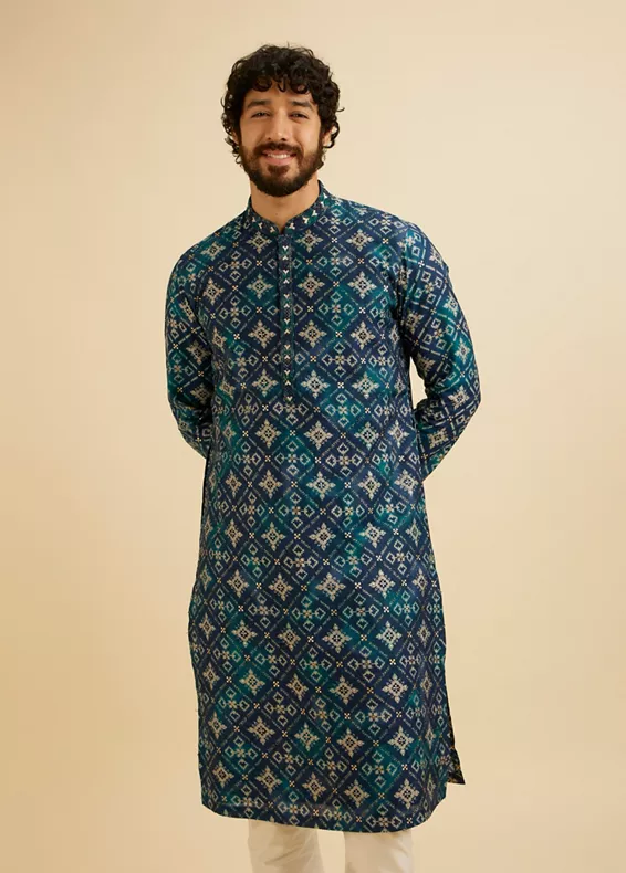 Teal Blue Elegance Kurta